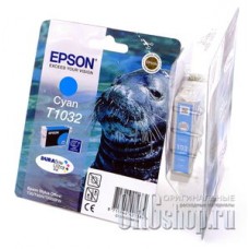 Картридж Epson T1032 голубой